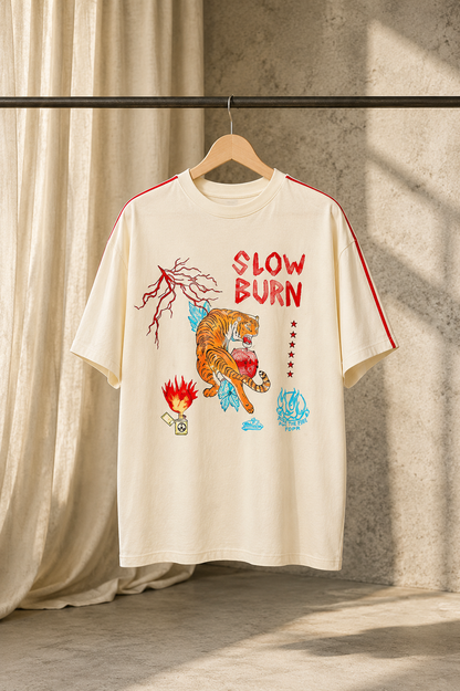 Slow Burn Tee Beige