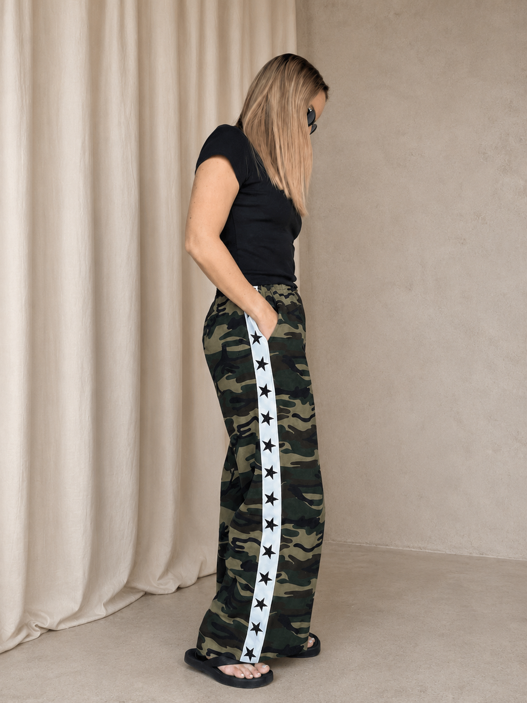 By Frankie Camo Star Track Pant