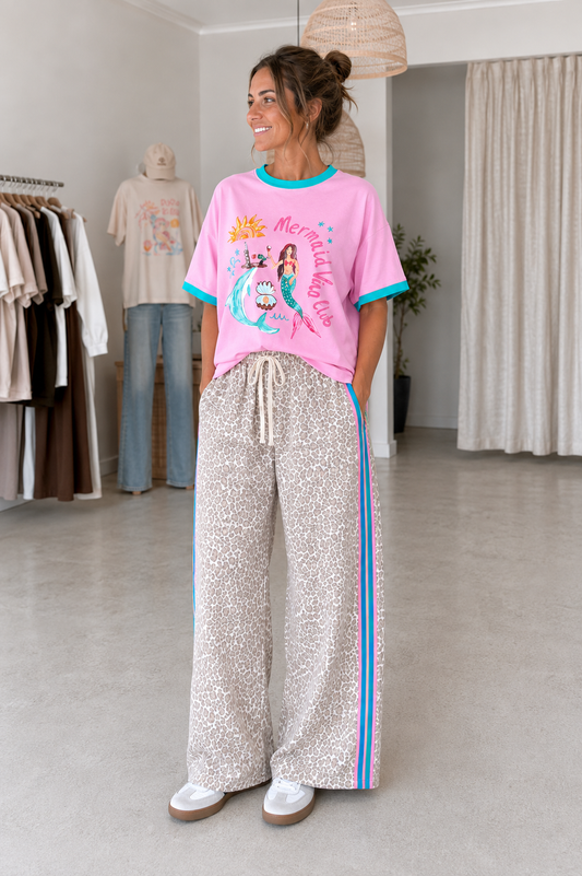 Mermaid Club Vino Tee in Pink
