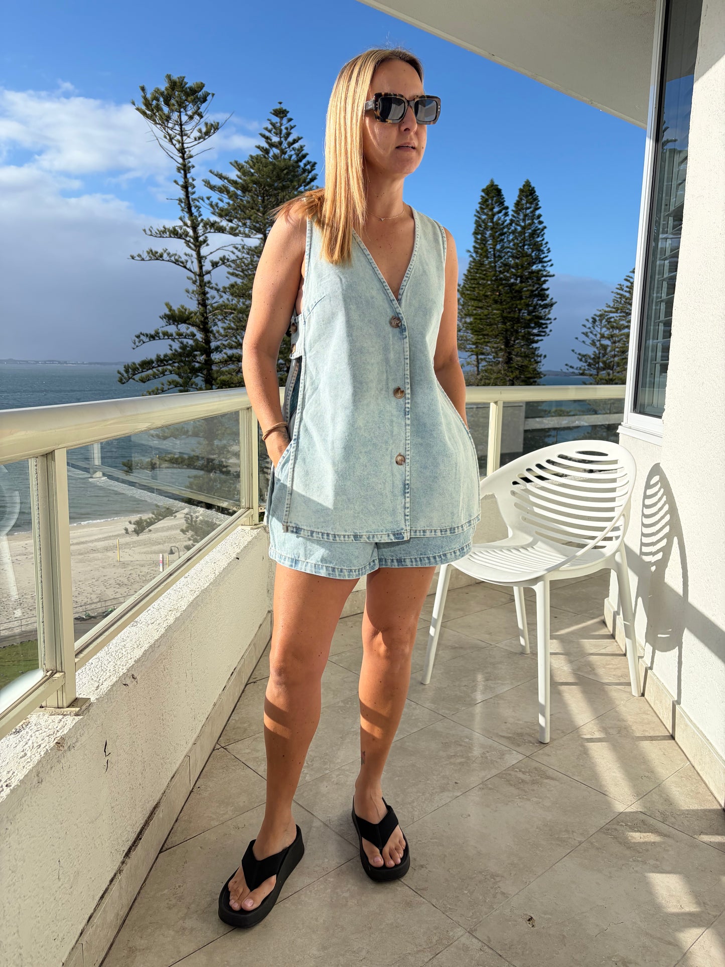 By Frankie Light Denim Set