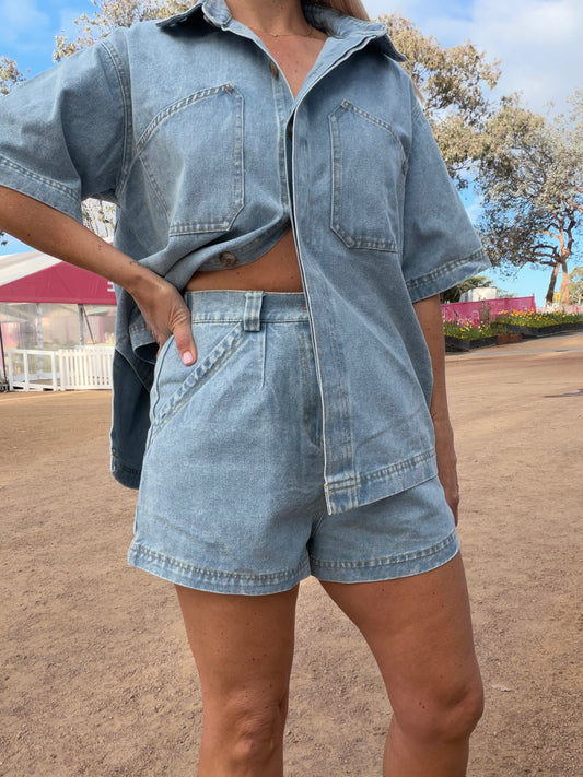 By Frankie April denim set Light Blue