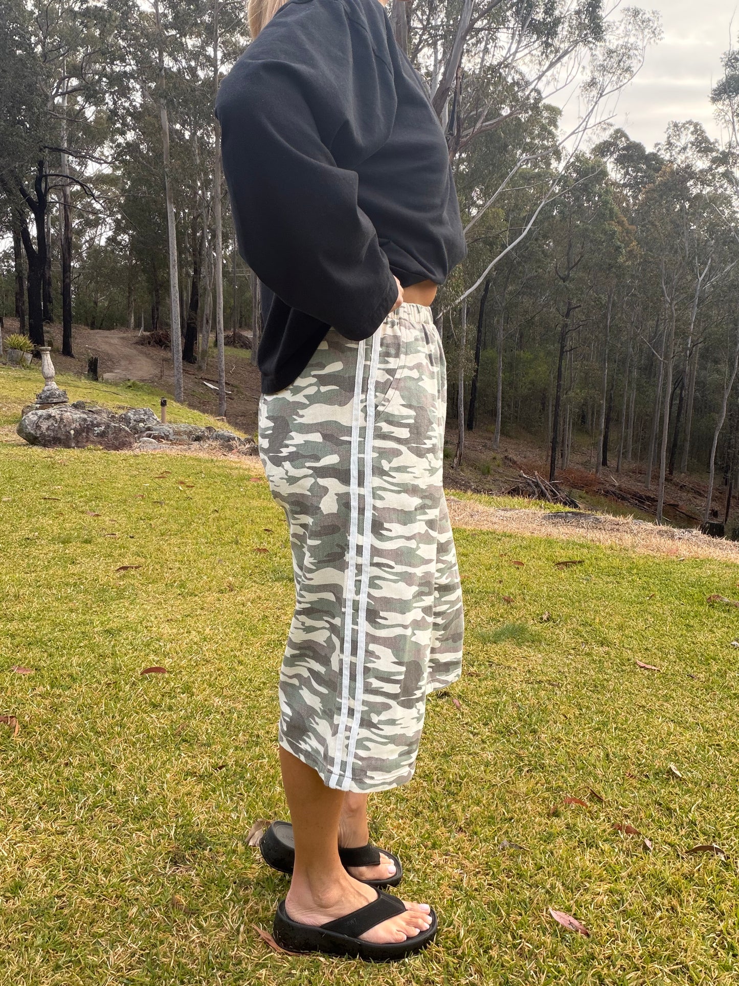 By Frankie Light Camo Stripe Jorts