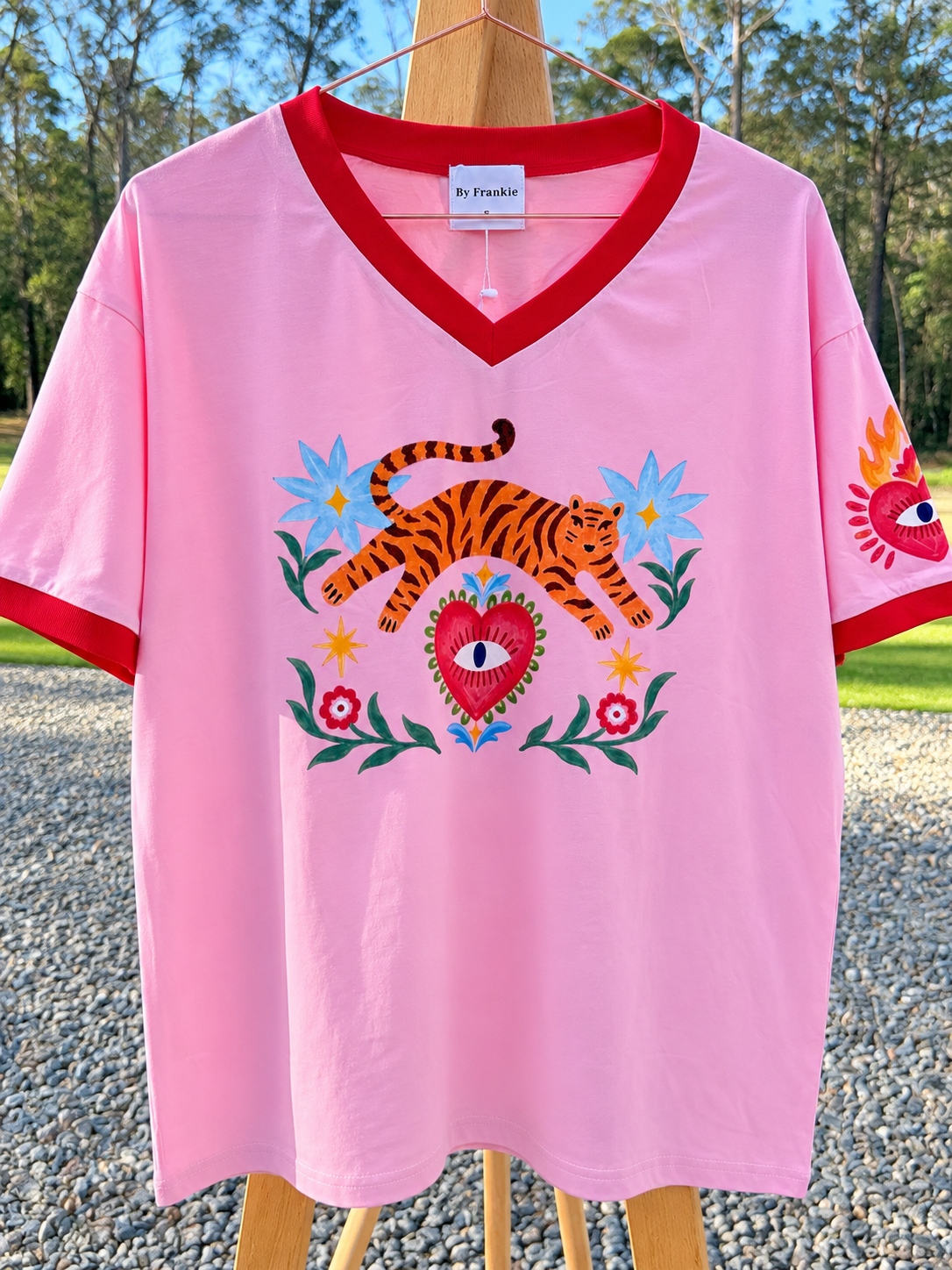 Tiger Eye Tee in Pink
