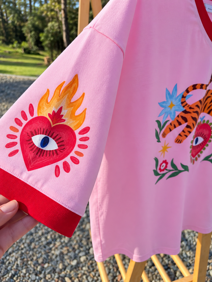 Tiger Eye Tee in Pink
