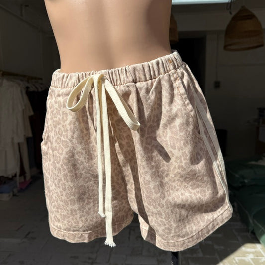 Neutral Leopard Print Short