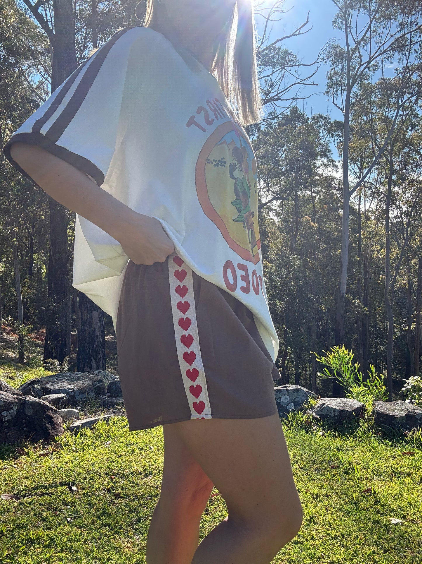 Chocolate Heart Racer Shorts