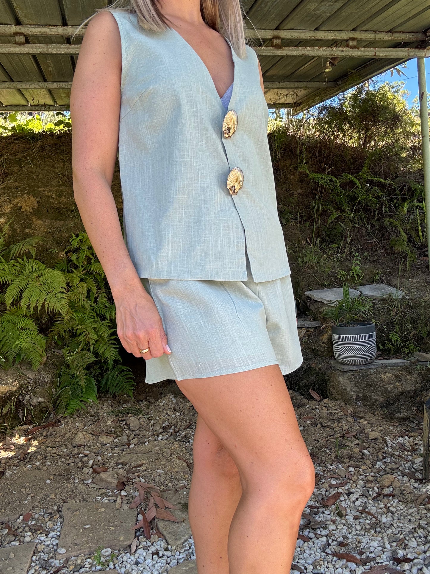 Ava Shell Set in Sage