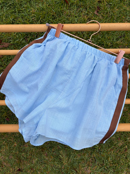 Light Blue  Racer Shorts