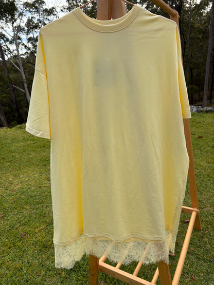Lane Tee Dress in Butter