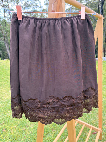 Leah Lacey Skirt in Chocolate