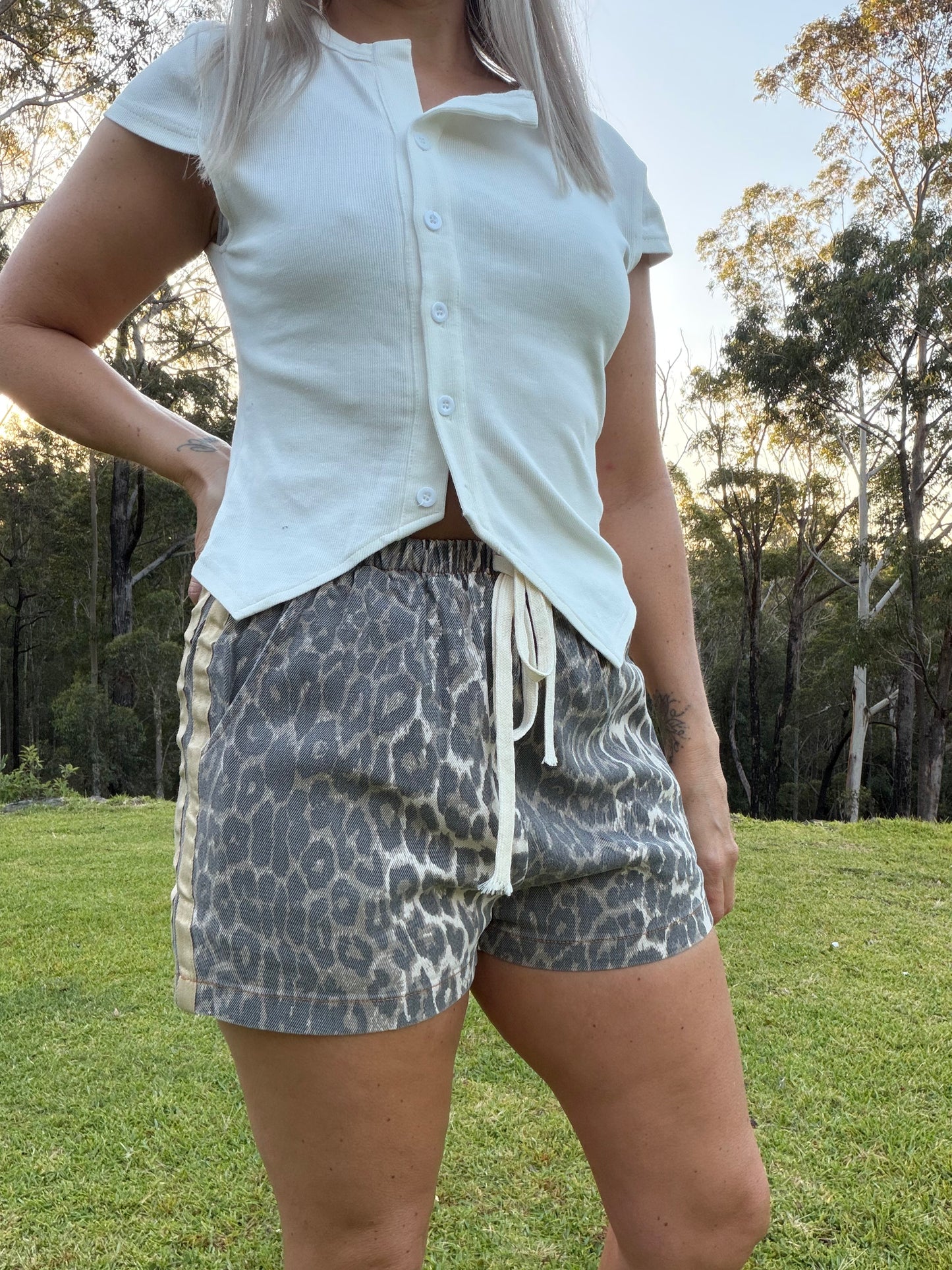 Leopard Racer Shorts
