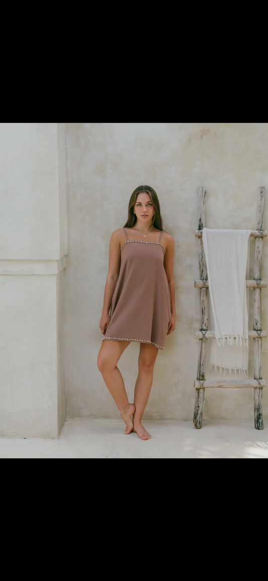 Sunnis shift dress - chocolate